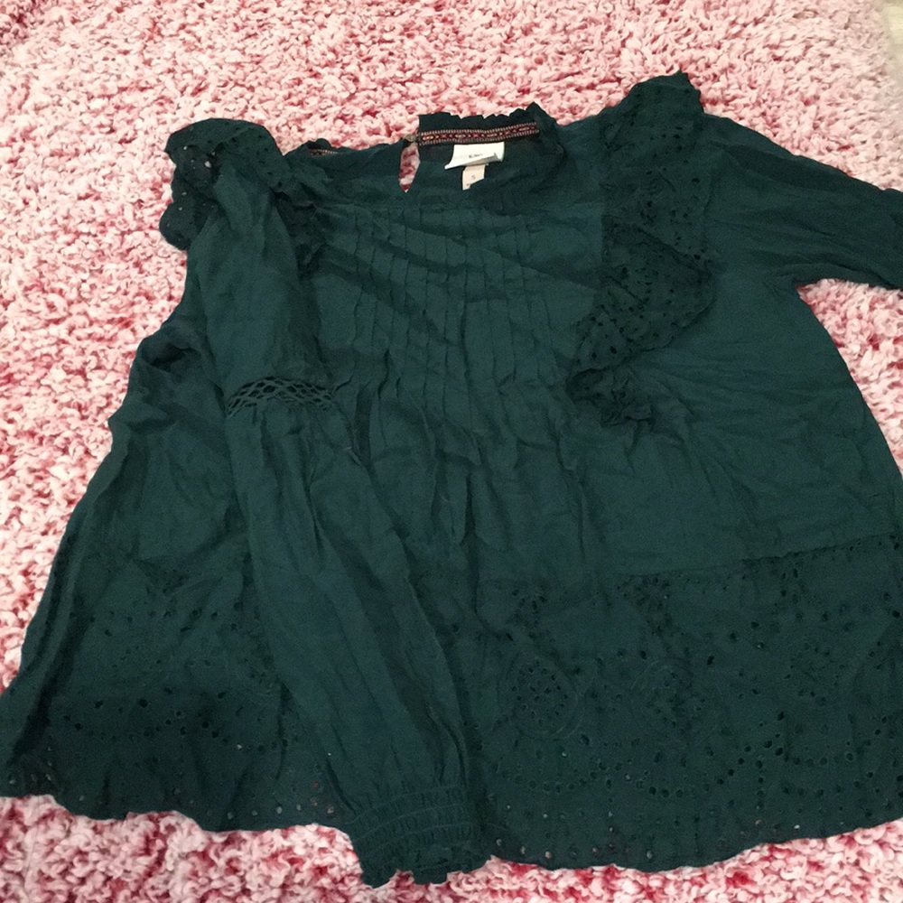 Dark green Knox Rose blouse. Size small